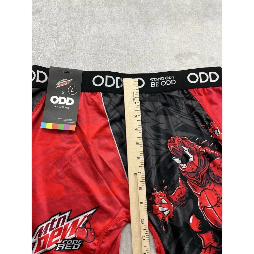 STAND OUT BE ODD Boxer Briefs Men Large Multicolor Mtn Dew Coder Red Underwear
